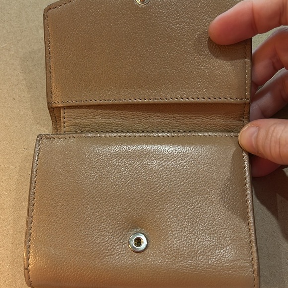 Woman’s See by Chloe SUPER SOFT tan trifold wallet with gold embellishments - Picture 2 of 6